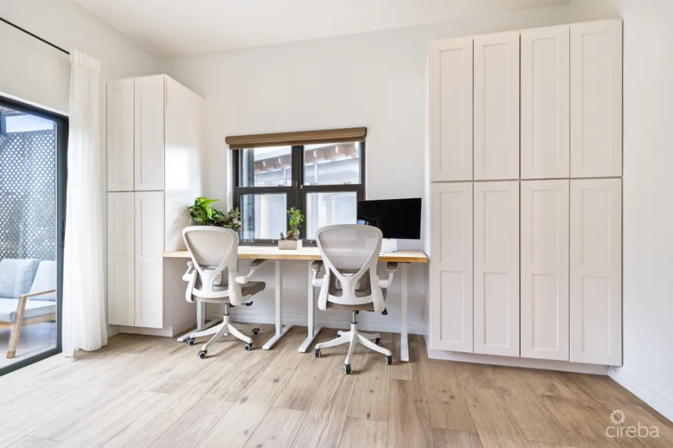 Built-in home office.